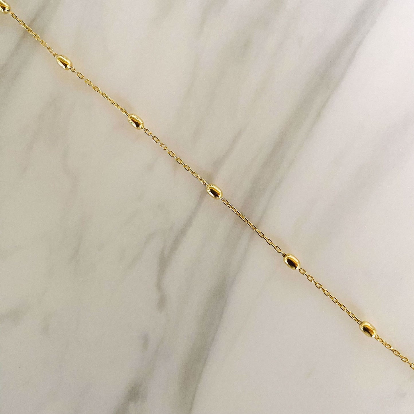 Guld & Sølv Design ankelkæde
