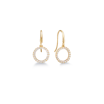 Aagaard 8 kt. ørehænger med zirkonia