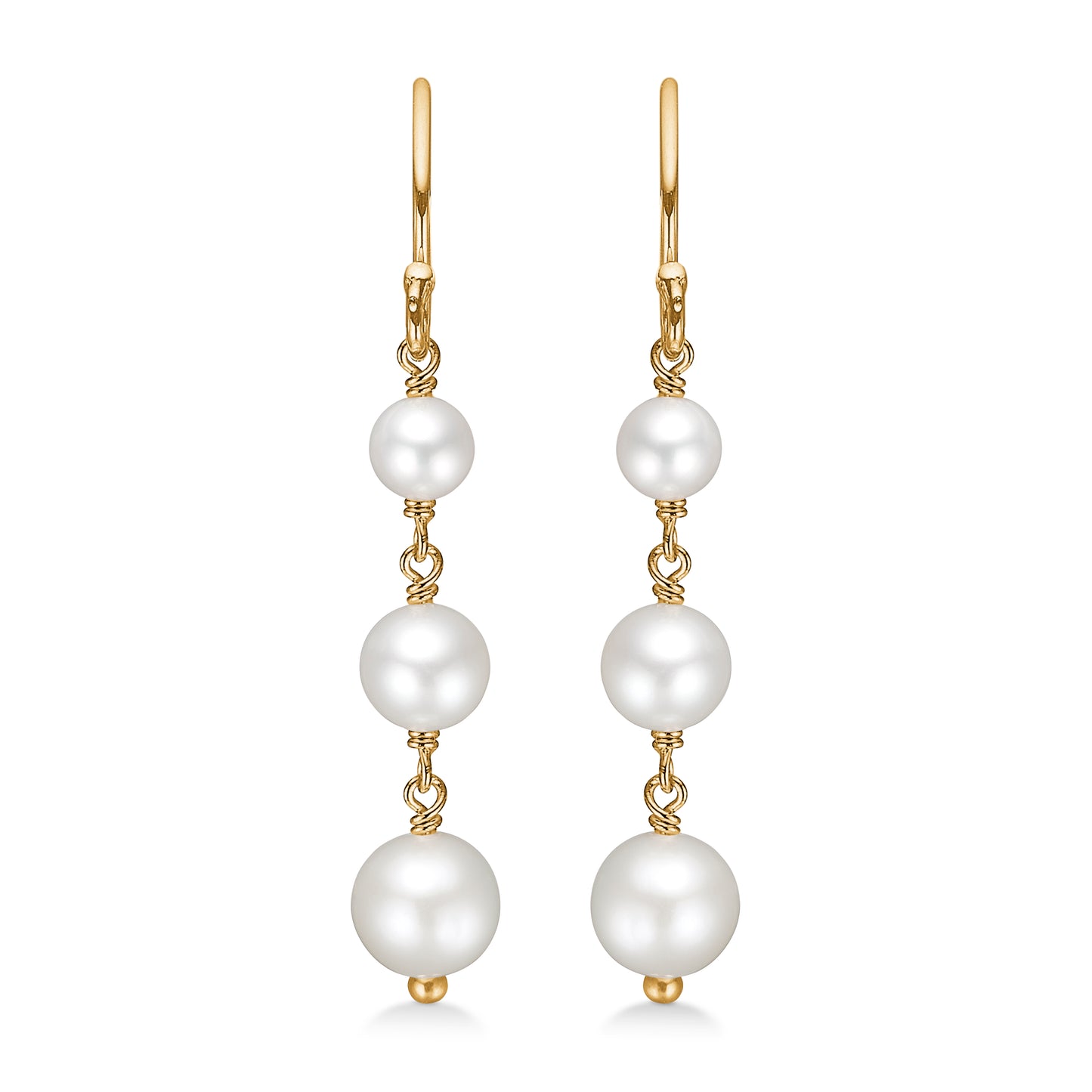 Mads Z Treasure 14 kt guld øreringe m. kulturperler