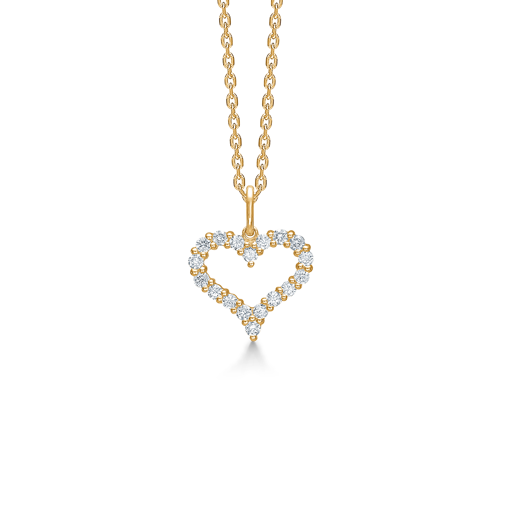 Mads Z Tender Heart 14 kt vedhæng m. brillanter