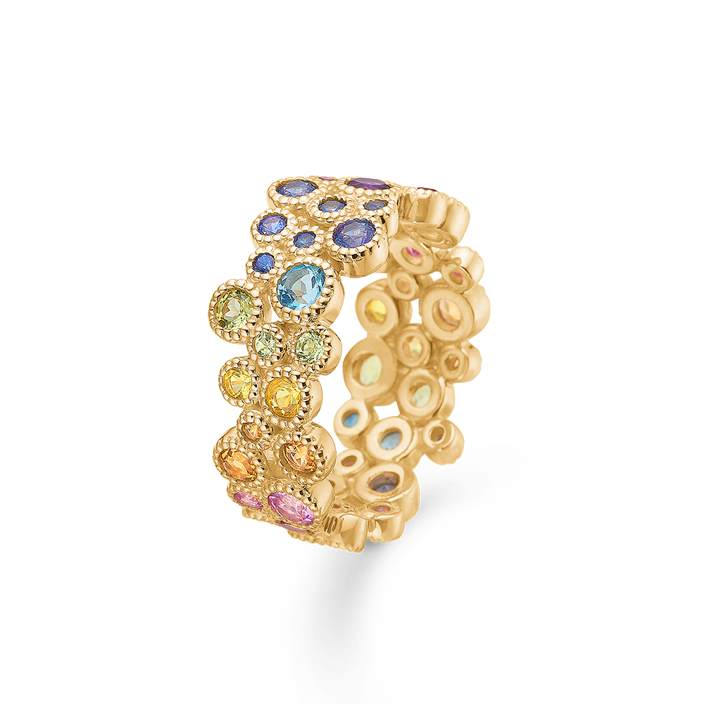 Mads Z Luxury Rainbow 14 kt ring m. ædelsten