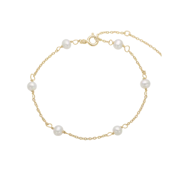 Aagaard 8 kt. guldarmbånd med ferskvandsperler
