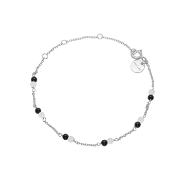 Aagaard armbånd m. onyx og grøn amazonite