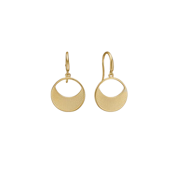 Aagaard 8 kt. riflede guld ørehængere