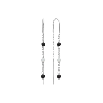 Aagaard ørehænger m. onyx og amazonite