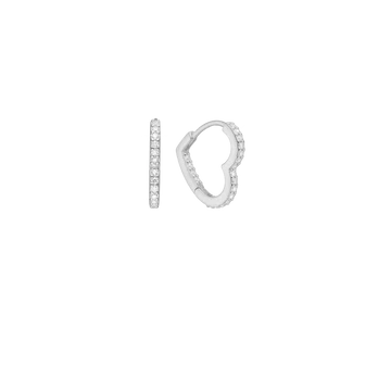 Aagaard Heart creoler m. zirkonia