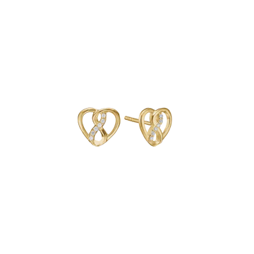 Aagaard 14 kt. guld ørestikker m. diamanter