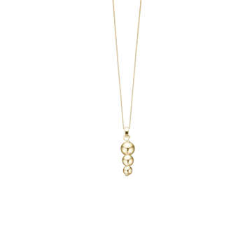 Aagaard 8 kt. guld halskæde m. 3 kugler