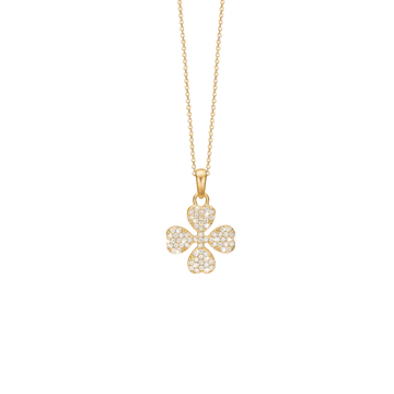 Aagaard halskæde firkløver med zirkonia