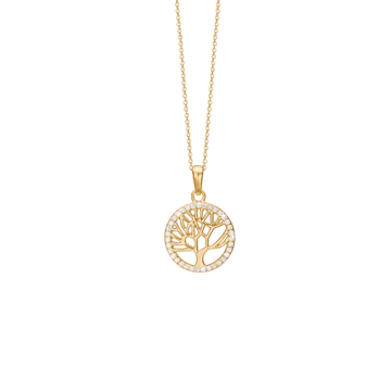 Aagaard halskæde Livets træ med zirkonia