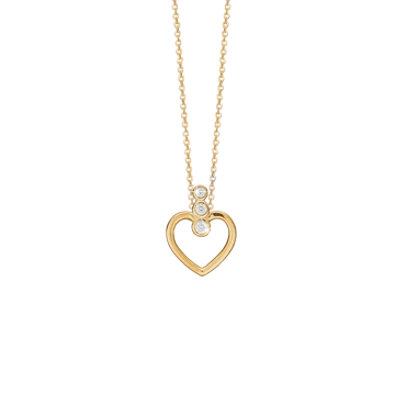 Aagaard hjerte vedhæng med tre zirkonia