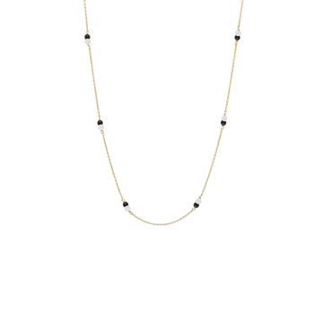 Aagaard halskæde m. onyx og grøn amazonite