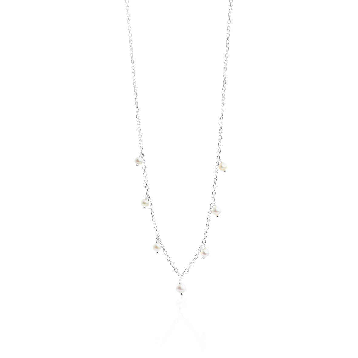 Susanne Friis Bjørner Anker halskæde hvid ferskvandsperle