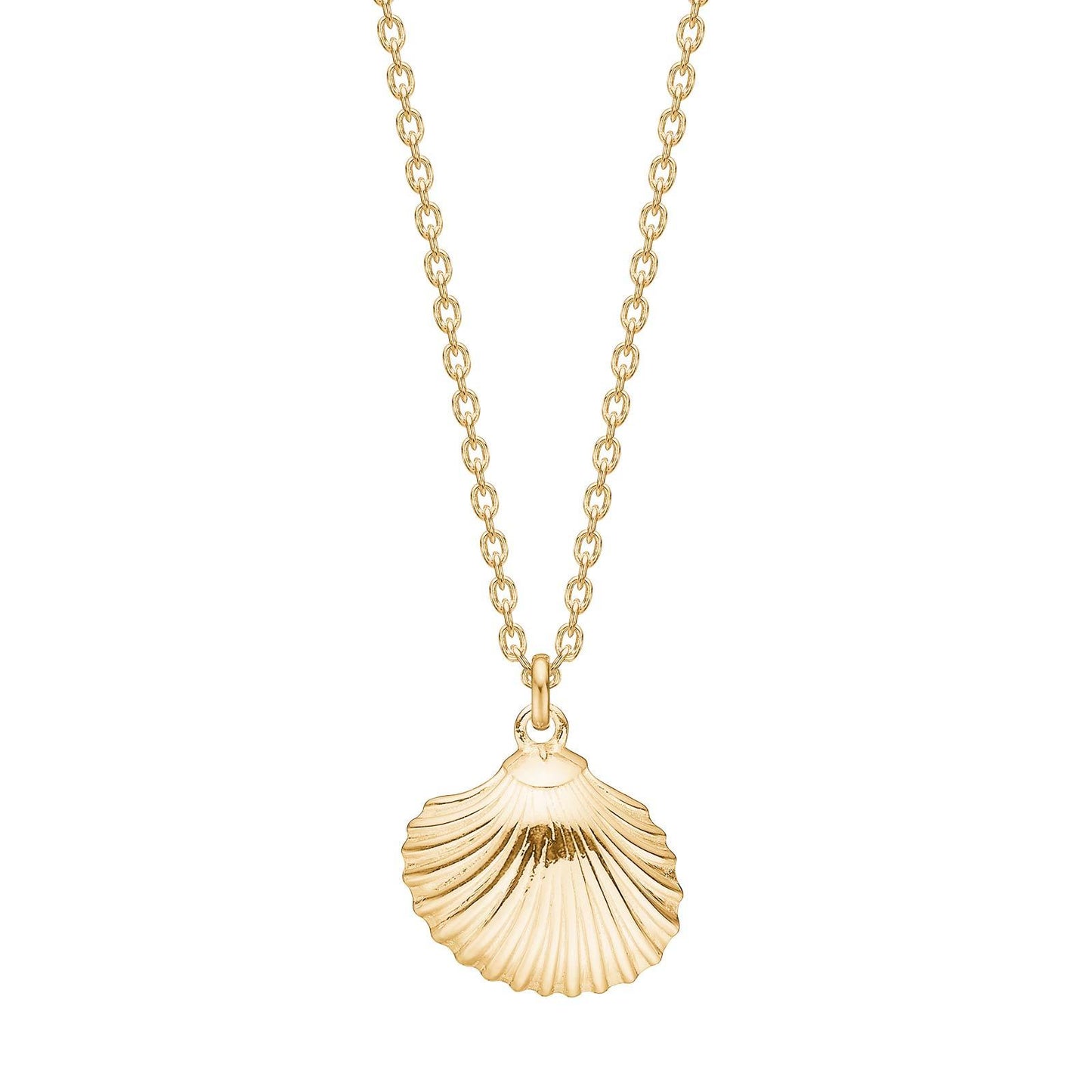 Nordahl Jewellery halskæde m. musling i sølv/forgyldt sølv