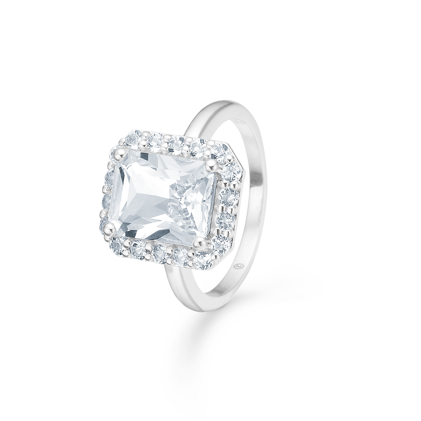 Mads Z Celestial by Medina sølv ring m. hvid topas