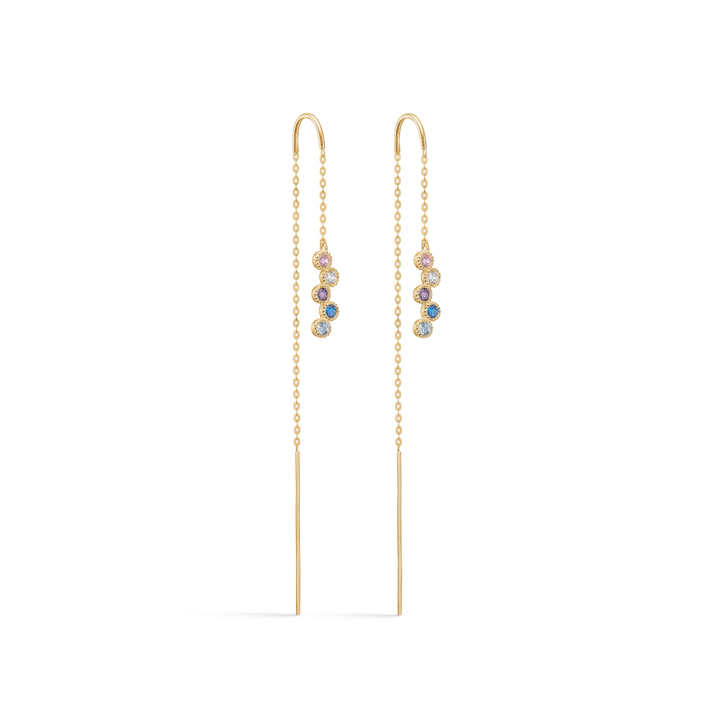 Mads Z Dido 8 kt øreringe m. farvede zirkonia