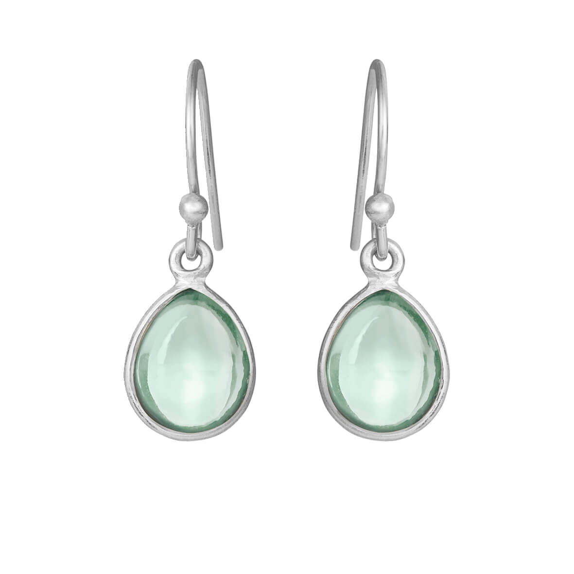 Susanne Friis Bjørner - Ørering m dråbe cabochon grøn kvarts