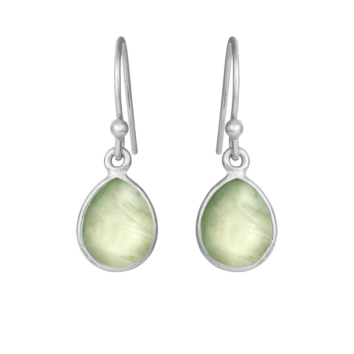 Susanne Friis Bjørner - Ørering m dråbe cabochon prehnit