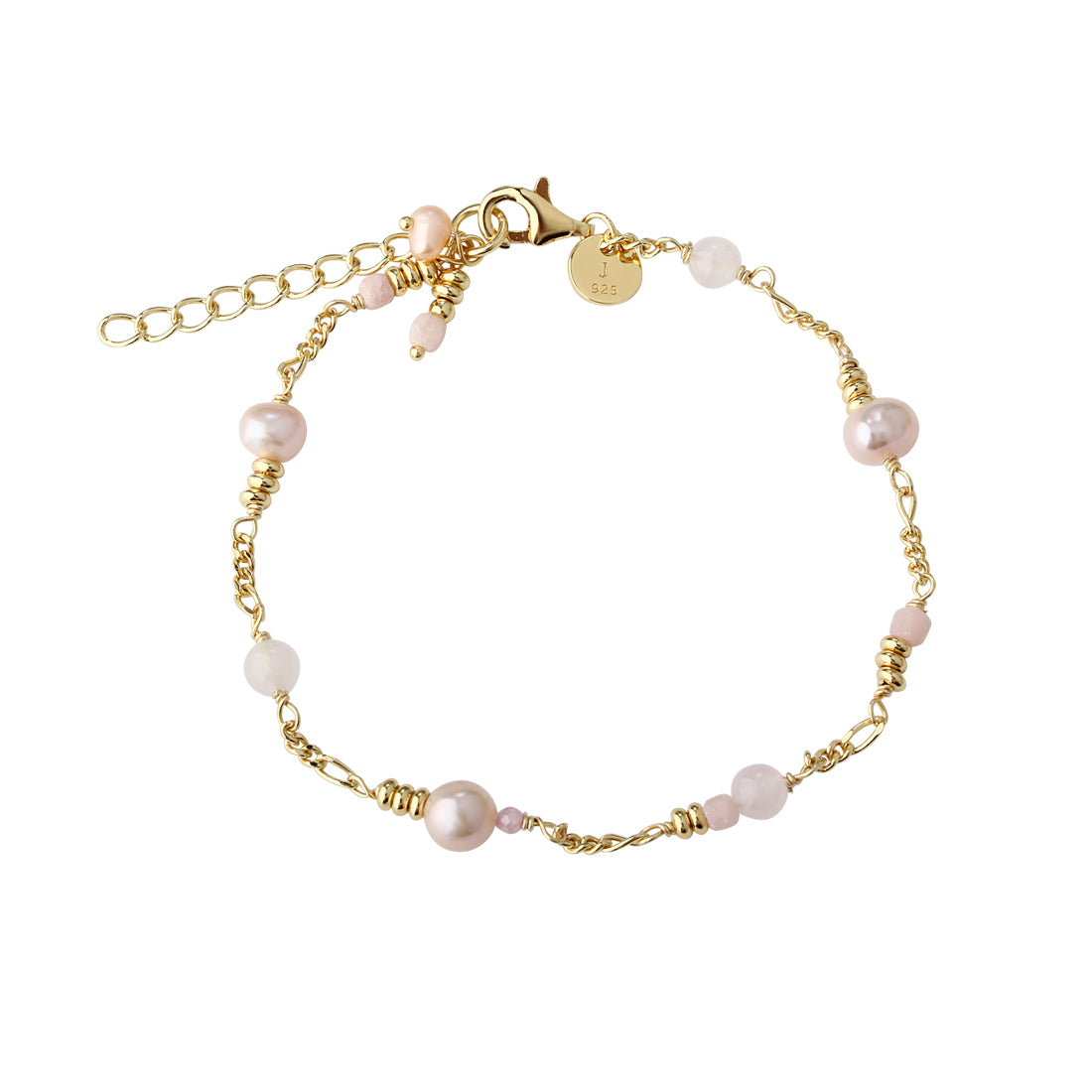 Aqua Dulce Grace armbånd med rosa perler