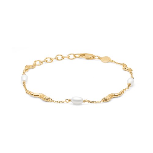 Studio Z Tangled armbånd i forg. sølv m. perler