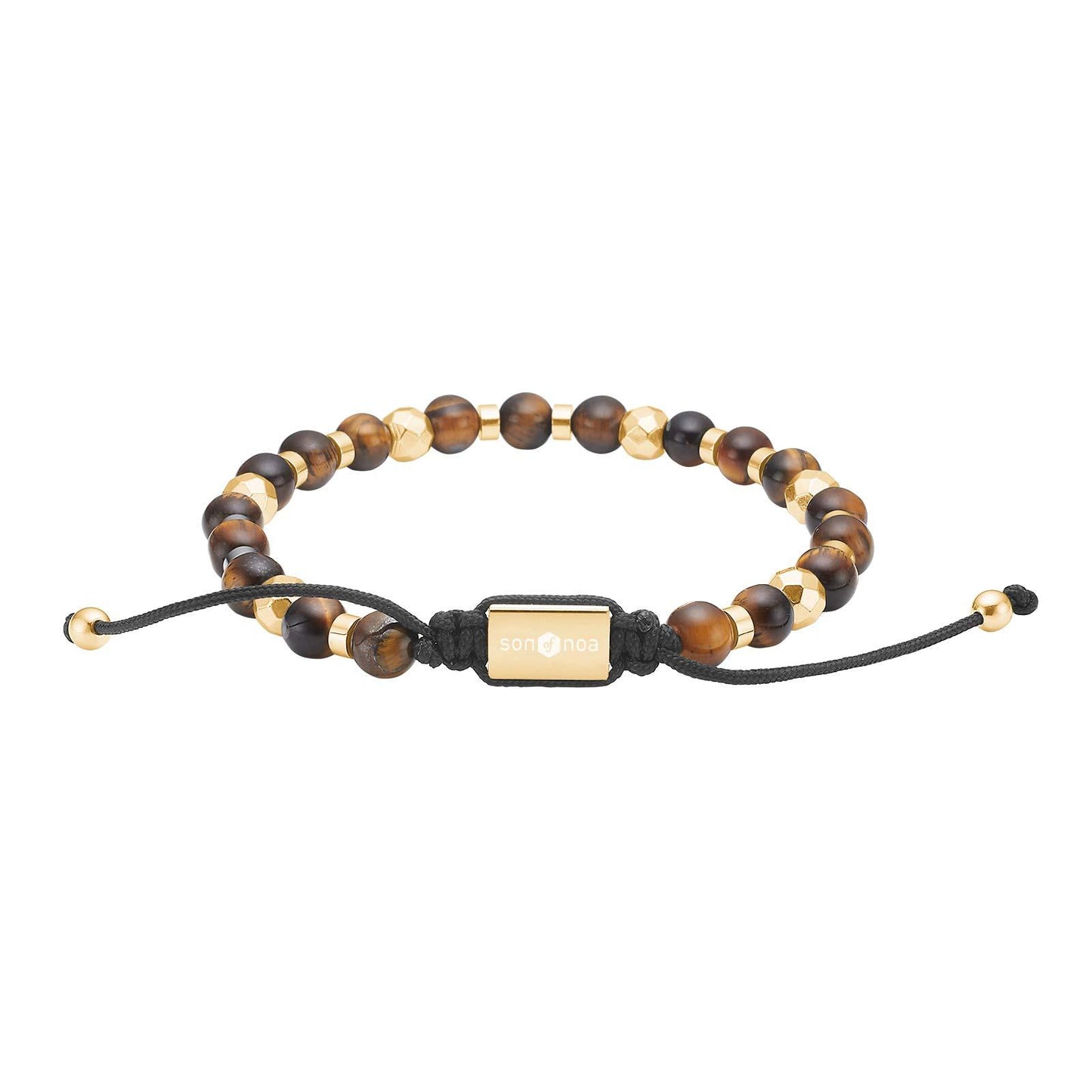 SON armbånd yellow tiger eye og IP gold