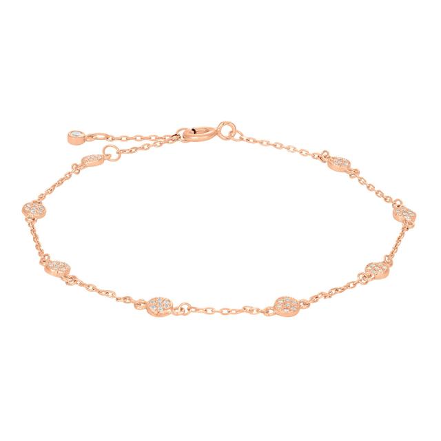 Joanli Nor armbånd runde plader m.klare sten