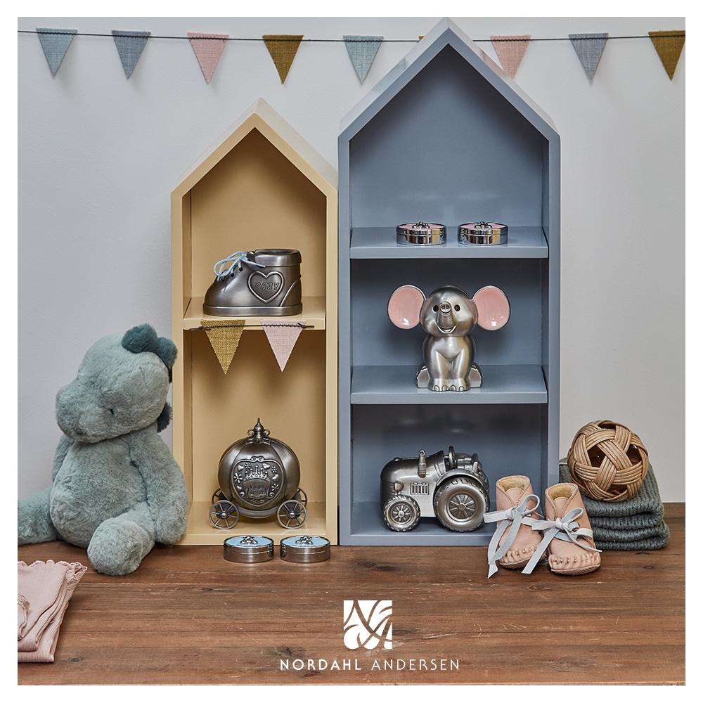 NOA Fortinnet / forkromet sparebøsse græskar-karret