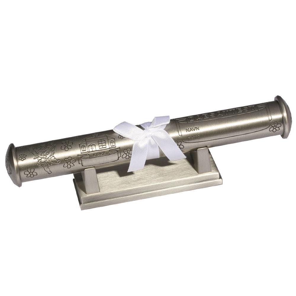 NOA fortinnet dåbsrør m. fod og kirke motiv