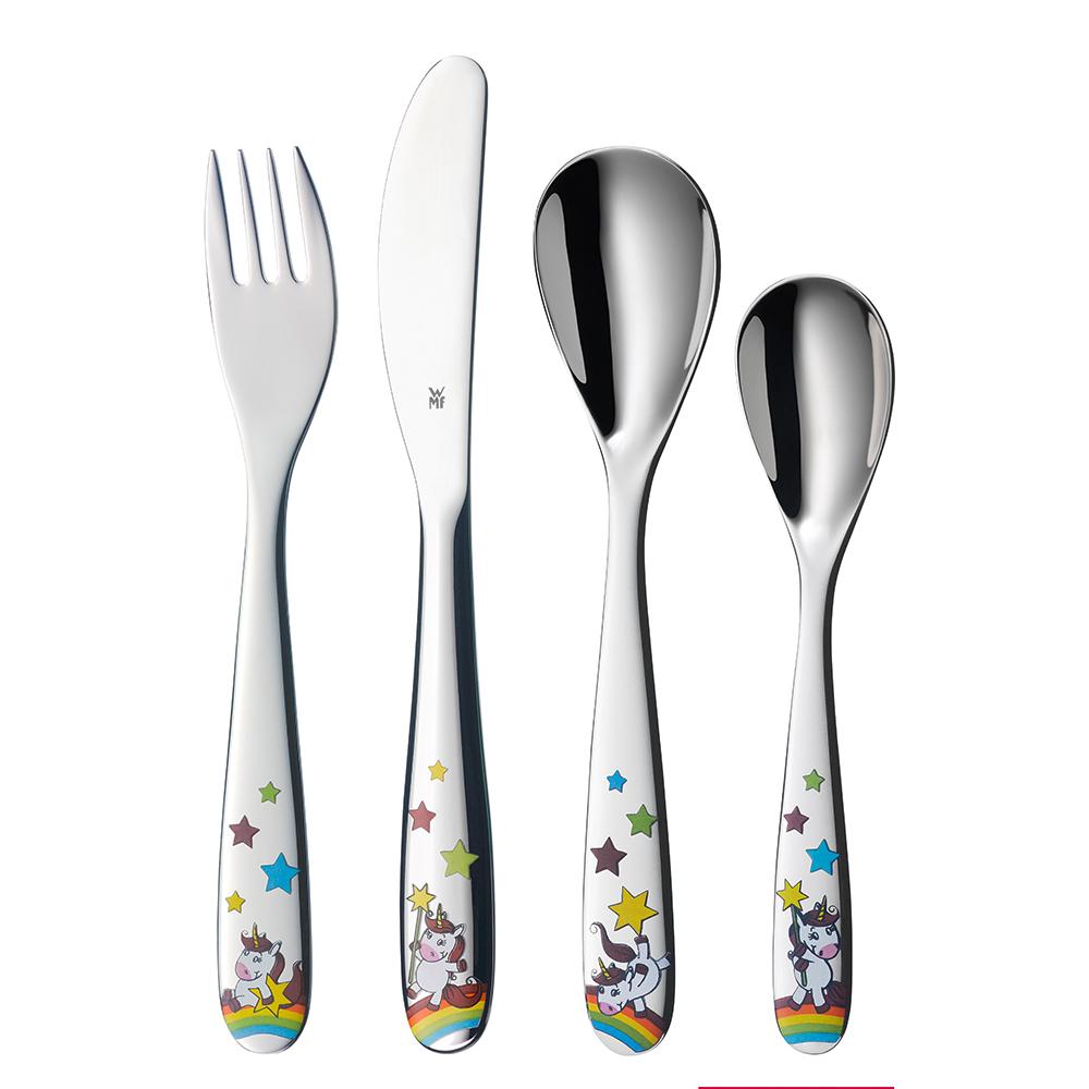 NOA bestik m. enhjørning motiv m. farvet emalje