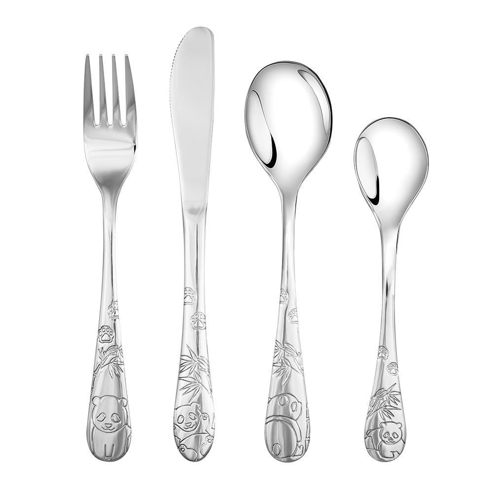 NOA bestik m. panda motiv og bamse