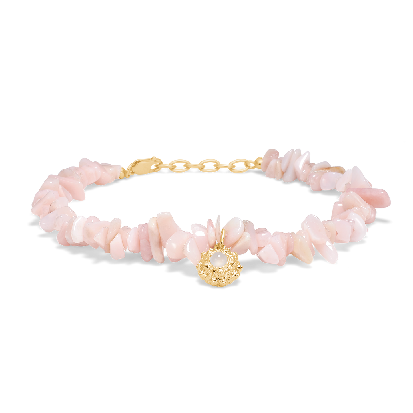 Studio Z Urchin Elegance forg. sølv armbånd m. lyserød kunzit