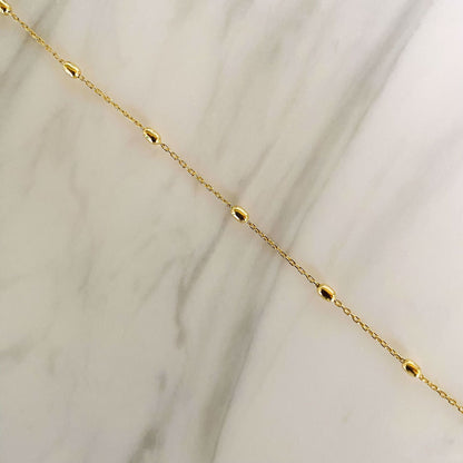 Guld & Sølv Design ankelkæde