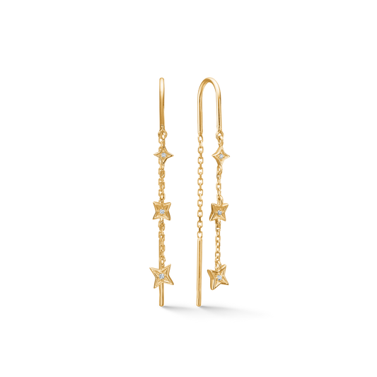 Mads Z Vesper ørehængere i 14 kt guld med 0,02 ct brillanter