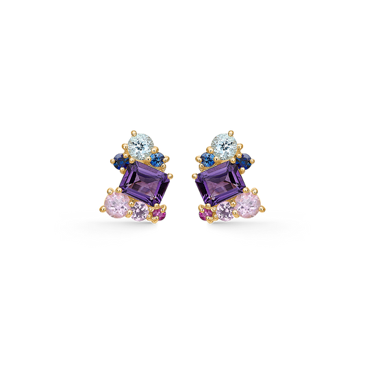 Mads Z Four Seasons - Summer 14 kt guld øreringe m. ægte sten