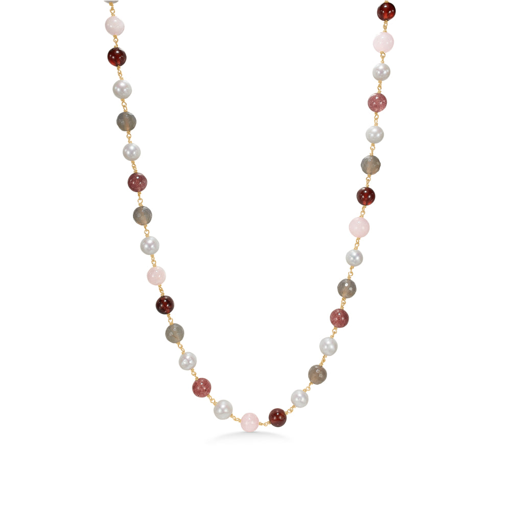 Mads Z 14 kt. halskæde Treasure med sten/perler