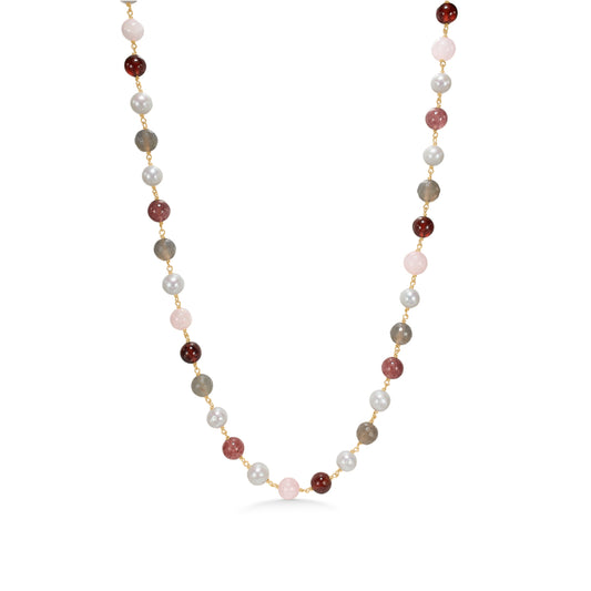 Mads Z 14 kt. halskæde Treasure med sten/perler