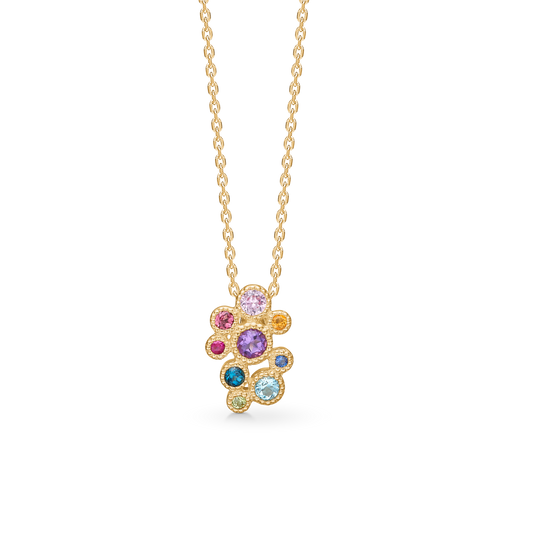 Mads Z Luxury Rainbow 14kt vedhæng m. ægte sten