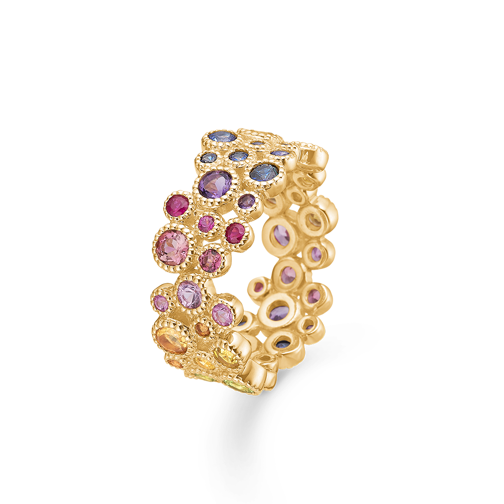 Mads Z Luxury Rainbow 14 kt ring m. ædelsten