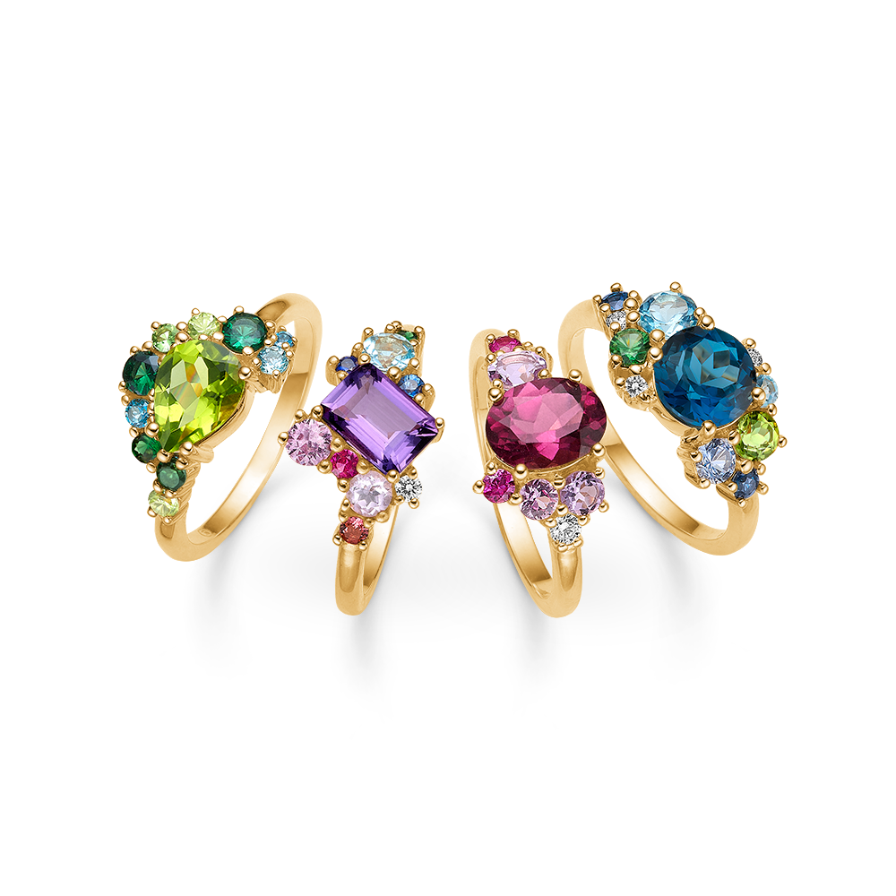 Mads Z Four Seasons - Spring 14 kt guld ring m. ægte sten