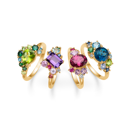 Mads Z Four Seasons - Spring 14 kt guld ring m. ægte sten