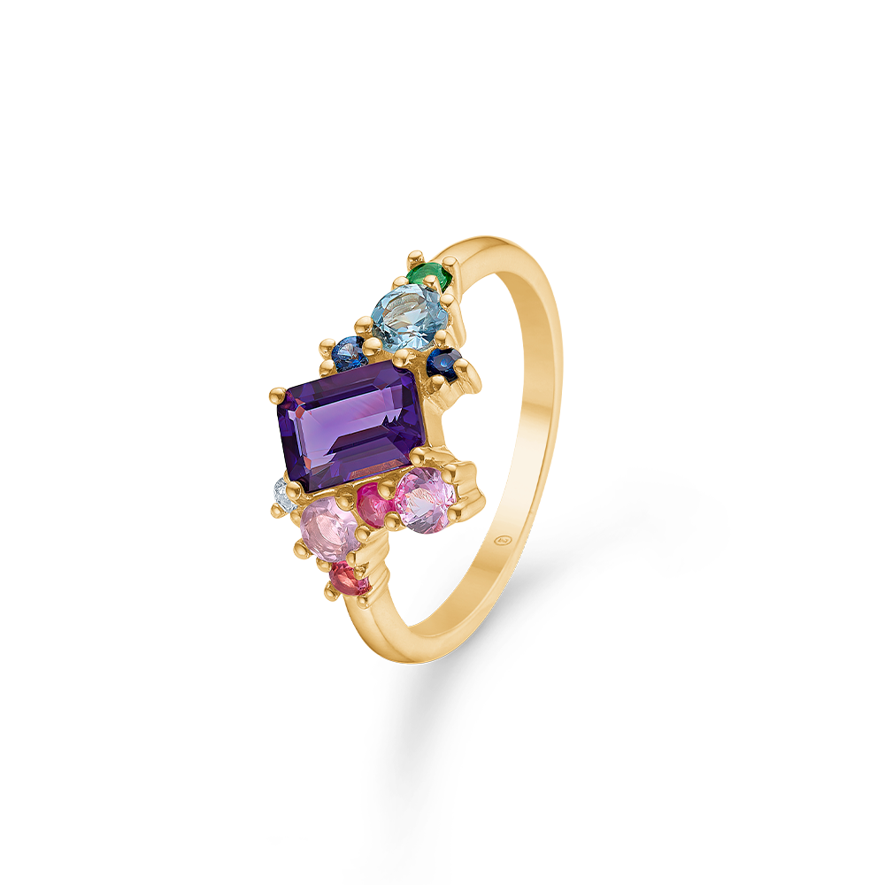 Mads Z Four Seasons - Summer 14 kt guld ring m. ægte sten og diamanter