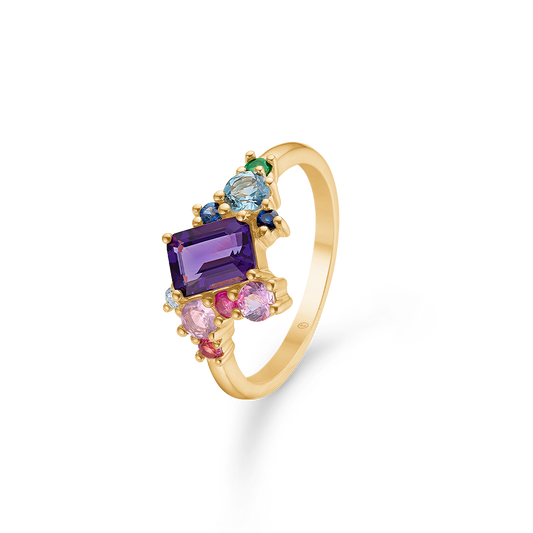 Mads Z Four Seasons - Summer 14 kt guld ring m. ægte sten og diamanter