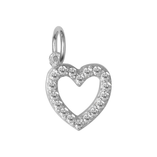 Susanne Friis Bjørner sølv hjertevedhæng med zirkoner