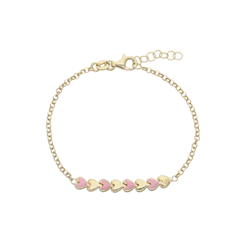 Aagaard børne armbånd m. pink hjerter