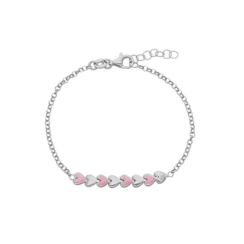 Aagaard børne armbånd m. pink hjerter