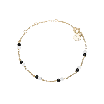 Aagaard armbånd m. onyx og grøn amazonite