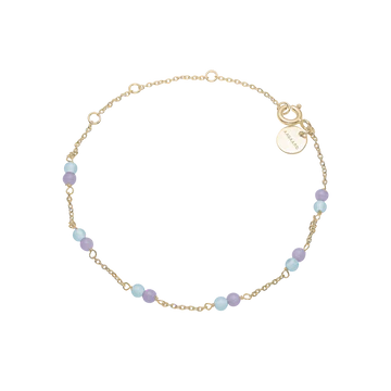 Aagaard armbånd m. ametyst og blå quartz