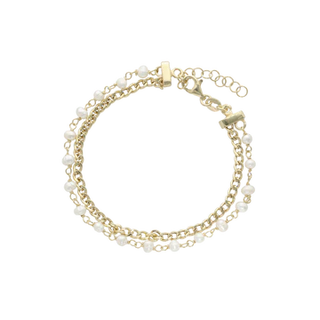 Aagaard armbånd dobbelt med ferskvandsperler