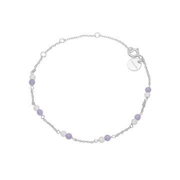 Aagaard armbånd m. ametyst og blå quartz