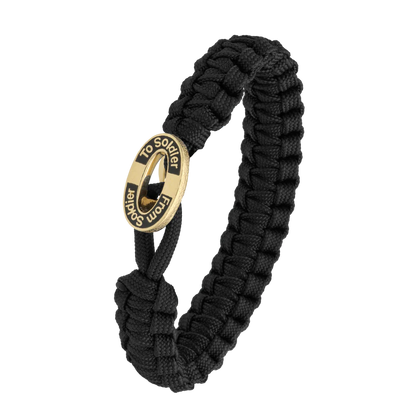 From Soldier to Soldier armbånd m. forg lås m. sort tekst